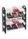 Dubai Gallery 4-Level Storage Shoes Rack Organizer Black 65&times;65&times;29Cm