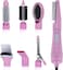 8-in-1 Hair Styler &ndash; Hot Air Brush with 2 Speed Settings, Cool Function, Overheat Protection   Multi-Functional Salon Hair Tool for Curling, Straightening, Drying &amp; Volumizing" Pink
