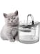 Cat Fountain Pet Dog Water Dispenser,Clear Large Filtered Cats Drinking Fountains 1.8L,Automatic Waterfall Bowl Indoor Gifts Running Jug Round Quiet Clean Great with Faucet Filter Replacement