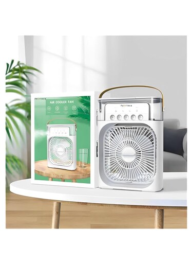 ZOONI Portable Air Conditioner   Mini Air Cooler with 700ml Water Tank   USB Air Cooler with 3 Wind &amp; 5 Mist Vents, 7 Night Light and 1-3H Timer mode   Cooling Fan for Car, Home, Office and Outdoor