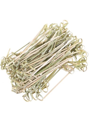 Cabilock Bamboo Knot Picks Food Appetizer Toothpick Bamboo Skewers Food Picks for Appetizer Snack Sandwich Finger Food Tapas Fruit Party Toothpick 300pcs
