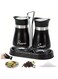 Oasisgalore 2PCS Salt and Pepper Shaker Set for kitchen,Stainless Steel Salt Pepper Dispenser Container with Grinder Shaker
