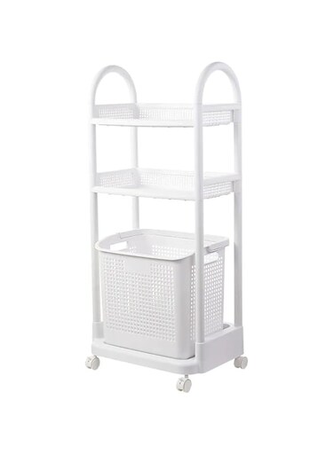 Goldedge Laundry Basket Organizer Removable Multi-Tiered Storage Basket for Bathroom