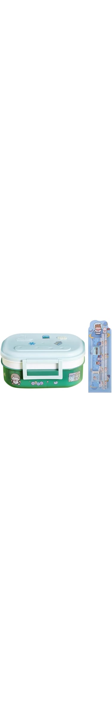 Star Babies Back to School Combo (Kids Lunch Box With Stationery Set Free) - Blue