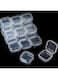 Rectangle Plastic Storage Box With lid,Durable Clear Plastic Container With lid,Transparent Plastic Container,Jewelry Beads Storage Case For Small Items(1.3 x 1.3 x 0.7 Inches,Pack of 18)