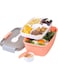 ChicAbode Salad Lunch Container with 68 OZ Salad Bowl, Large Bento Lunch Box with Lid, 5-Compartment Trays Dressing Container, Stackable, Leak-Proof, BPA-Free, Microwave, Dishwasher Safe