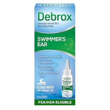 Debrox Swimmer's Ear Drying Drops For Adults And Kids, 1 Fl Oz (Pack Of 1)