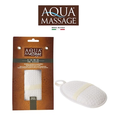 Aqua Massage Uomo Prerasage Face Sponge &ndash; Microfiber, Deep Exfoliation, Facial Cleansing