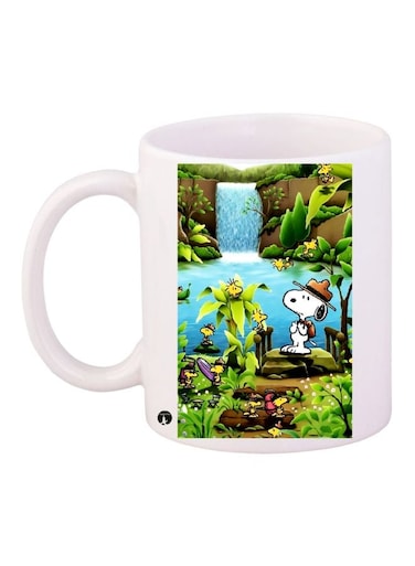 Snoopy Printed Coffee Mug White/Green/Blue