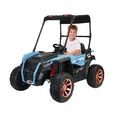 Megastar Electric Ride on 12 v Rampage 2 seater UTV - Blue