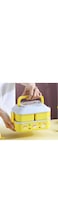 a2zingmart Lunch Box Cute Double Layer Stackable Tiffin Bento Lunch Box Food Container Lunch Storage Box for Adults &amp; Kids, (Purple) / لانش بوكس,انش بوكس للأطفال,لنش بوكس طعام