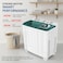 STAR TRACK SW-900G1-TK 9KG Semi-Automatic Washing Machine, Large Capacity Twin Tub Top Loader with 6.5KG Spinner, Rust-Proof PP Body, Transparent Lids &amp; Easy 4-Knob Mechanical Control