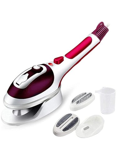 BBstore Clothes Steamer Compact Fabric Garment Steamer Iron &ndash; Hand Held Robust Steamer - Portable Steamer Perfect for Travel and Home Use [Upgraded] (Red)