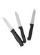 Cutting Tool Set - Stainless Steel Blades with Black Handle - Sharp for Cooking, Slicing and Chopping (Design 2)