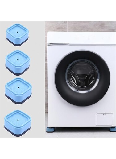 HSZJsto 4PCS Washer Dryer Stabilizer Pads Antivibration and Anti-Walk Pads - Anti Vibrant Pad- Excludes Walking Feet Reduces Vibration as Washing Machine Mat Pan Tray Stand Stabilizer Pedestal