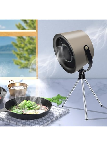 Haboqo Portable Range Hood for Cooking, Desktop Range Hood with 3 Wind Speeds, Portable Air Hood with Removable Filter，Portable Exhaust Fan for Indoor BBQ Hot Pot and RV Kitchens