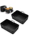 Oasisgalore 2pcs Silicone Reusable Air Fryer Liners, Air Fryer Silicone Pots, Dual Air Fryer Basket for Air Fryer Accessories