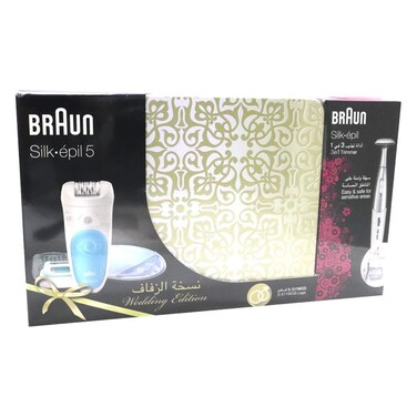 Braun Silk Epil 5 Wet &amp; Dry Epilator 5-511 WGS Wedding Edition and Bikini Styler FG1100 Beauty Set