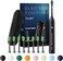 7AM2M Sonic Electric Toothbrush for Adults and Kids, with Travel Case &amp; 8 Brush Heads, 5 Modes with 2 Minutes Build in Smart Timer, Roman Column Handle Design (Black)
