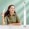 Necomi Sonic Electric Toothbrushes, USB Rechargeable Ultrasonic Tooth Brush with 4 Brush Heads 6 Cleaning Modes and Smart Timer IPX7 Waterproof Cleaning Toothbrushes for Adults and Kids (White)