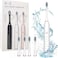 Necomi Sonic Electric Toothbrushes, USB Rechargeable Ultrasonic Tooth Brush with 4 Brush Heads 6 Cleaning Modes and Smart Timer IPX7 Waterproof Cleaning Toothbrushes for Adults and Kids (White)