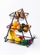 3-Tier Fruit Basket Storage Rack Black 19.2 x 7.8 x 15.9inch