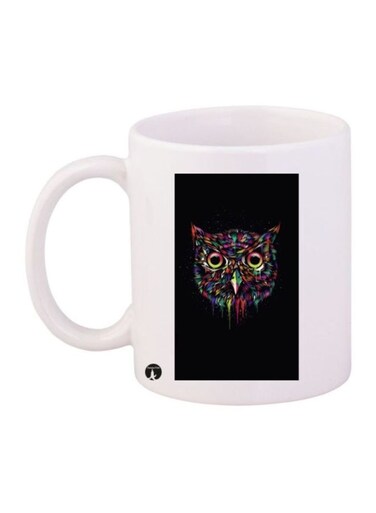 Owl Printed Mug Blue/Black/Purple