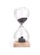 Rubik Hourglass, Magnetic Hour Glass Sand Timer with Wooden Base Home Decor Desktop Accessories (Black)
