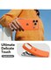 Mobcos iPhone 17 Pro Orange Elite Logo Premium Silicone Magnetic Wireless Charging Case for iPhone   Silky Soft Touch   Military-Grade Shockproof Protection   Strong Magnetic Compatibility   Luxury Slim Cover
