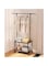 HAWAII Clothes Rack with Storage Shelf,Clothes Hanger Stand with 2-Tier Shoe Organizer,Garment Rack for Bedroom and Hallway (Black)