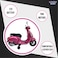 Lovely Baby Powered Kids Ride On Motorbike LB 844L, Motorcycle with Lights, Music, MP3, Leather Seat &amp; Training Wheels, Best Gift Bike for Boys Girls Age 2-5 Years - Pink
