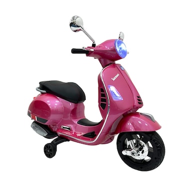 Lovely Baby Powered Kids Ride On Motorbike LB 844L, Motorcycle with Lights, Music, MP3, Leather Seat &amp; Training Wheels, Best Gift Bike for Boys Girls Age 2-5 Years - Pink