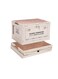 Folding storage box with Wooden cover, for camping, car storage, home sorting