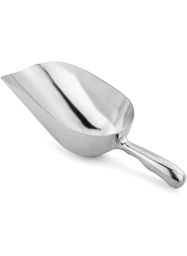 ELECDON Ice Cream Scoops, Thickened Multifunctional Shovel Aluminum Alloy Ice Shovel Ice Cube Shovel Flour Rice Feed Shovel Food Tea Shovel For Kitchen, Garden, Silver 38 Ounce