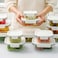 LocknLock Clear Glass Square 500ml White &ndash; Airtight, Heat-Resistant, BPA-Free Food Storage Container