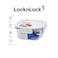LocknLock Clear Glass Square 500ml White &ndash; Airtight, Heat-Resistant, BPA-Free Food Storage Container