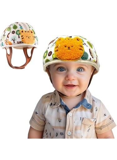 KASTWAVE Baby Helmet for Crawing Walking, Baby Head Protector, Soft Infant Safety Helmet, Anti-Fall Head Protector, Adjustable Breathable Toddler Helmet, for Crawling and Walking