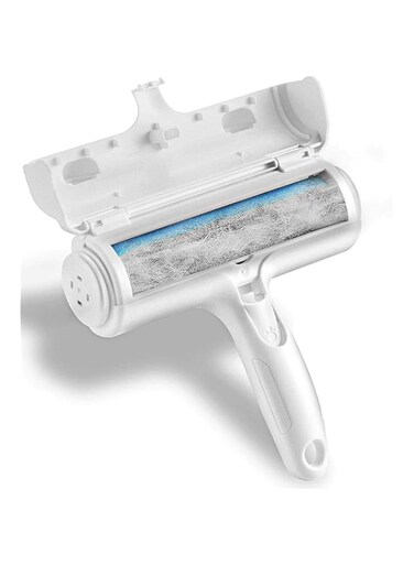 DELFINO Pet Hair Remover Roller, Reusable Animal Hair Removal Brush for Dogs and Cats, Easy to Self Clean the Pet Fur from Carpet, Furniture, Rugs, Laundry, Clothes and bedding, Sofa - Blue