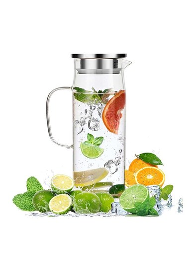 glass water bottle, sealed lid water bottle, heat-resistant water bottle, suitable for cold and hot water, wine, iced tea and fruit juice beverages