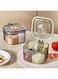 NALACAL Kitchen Spice Box,Seasoning Organizer Box,4 Compartments Sealed Clear Seasoning Box With Lid,Seasoning Box with Cover and Serving Spoons,Condiment Jars,Plastic Seasoning Box Container Set