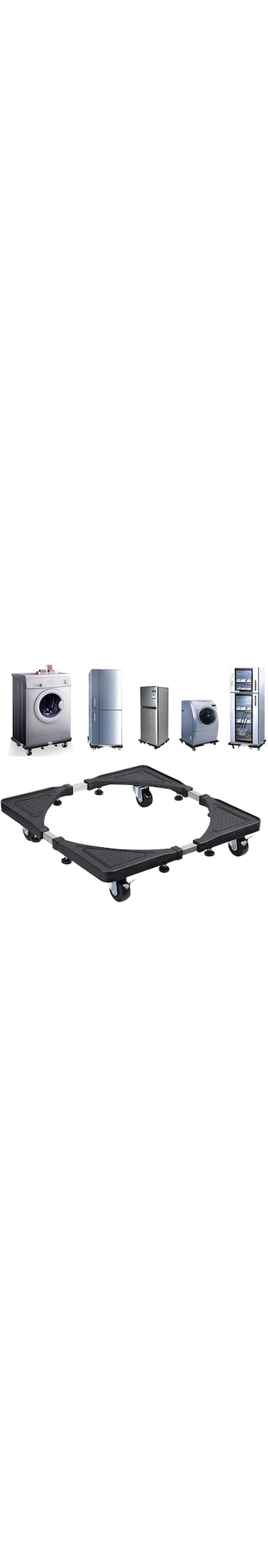 ECVV Multi-functional Movable Adjustable Base with Casters Mobile Case/dolly/roller for Washing Machine, Dryer and Refrigerator, Cabinet