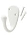 KNP White Coated Single Coat Hook (1Pcs) is a durable and stylish hanging solution, perfect for coats, hats, bags, towels, and more.