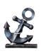 Nautical Boat Anchor Sculpture Decor - Creative Coastal Model Art Theme Ocean Retro Style Decorations Navy Home Office Desktop Bookshelf Crafts Sailboat Statue Resin Ornaments