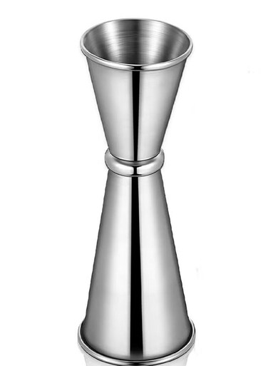 Jigger, 304 Stainless Steel Measure Cup Dual Spirit Measurer Double Shot 30ml/60ml Short Drink Mixer Jigger Perfect Party Silver Kitchen Tools for Party, Wedding Anniversary, Birthday