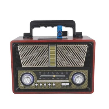 Retro-Style Portable Bluetooth Radio with Rechargeable Battery &amp; Hi-Fi Stereo Speaker

