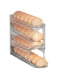 Maykela Egg Holder 4 Layer Rolling Egg Holder Egg Organizer for 25-30 Eggs Egg Storage Container for Refrigerator,Egg Rolling Dispenser Auto Roll Egg Organizer for Kitchen (Grey-4 Tier)