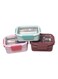 Lunch Box With Cutlery Assorted 18.6x13.5x7cm