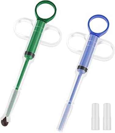 LEHSGY Pet Pill Dispenser 2Pcs, Cat Pill Shooter Pet Piller Gun, Pet Pill Shooter Pill Poppers for Dogs Cat Pill Popper Dog Pill Shooter Pet Pill Dispenser Feeding Tool for Dogs Cats Small Animals