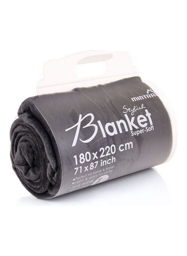 Lightweight Blanket Bed and Sofa 250 GSM Extra Soft Premium Microfiber Dark Grey 220x180cm