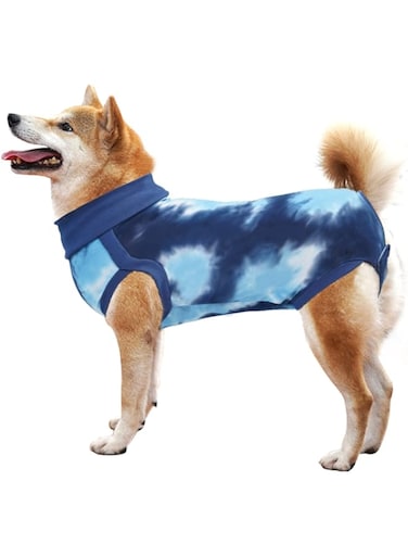 Excefore Dog Recovery Suit - Soft and Breathable Onesie with Tie Dye Design - E-Collar Alternative for Abdominal Wounds and Anti-Licking